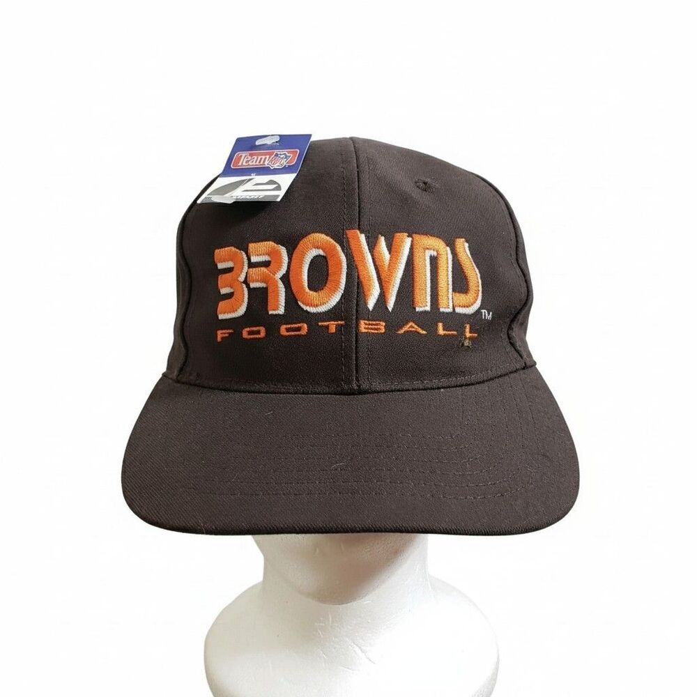 Vtg Cleveland Browns NFL Script Hat Snapback Cap NWT Deadstock Eastport USA